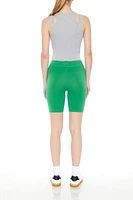 Cotton-Blend High-Rise Biker Shorts
