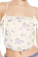 Floral Mesh Bow Cami