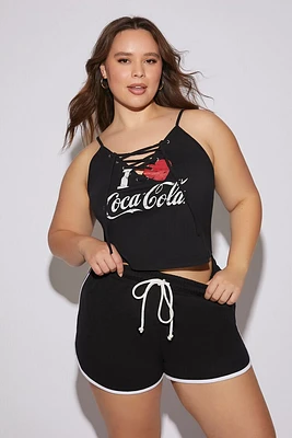 Plus Coca-Cola Lace-Up Cami