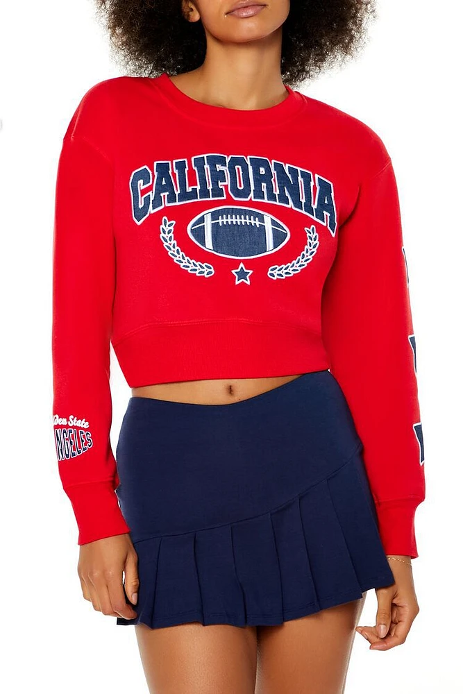 California Football Cropped Pullover