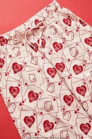 Hello Kitty Card Print Pajama Pants