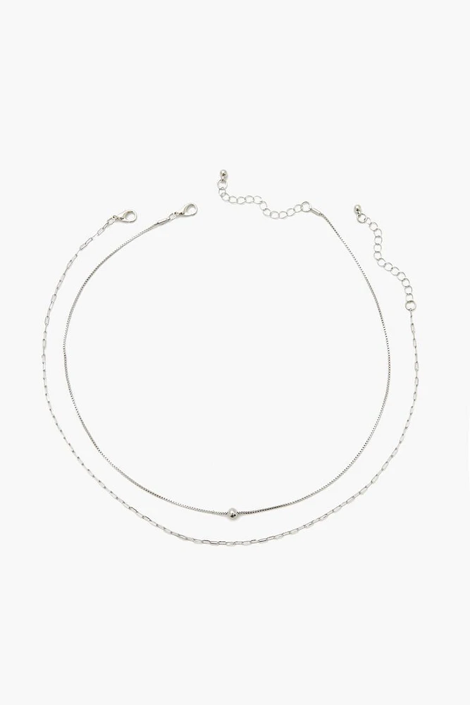 Box & Anchor Chain Necklace Set