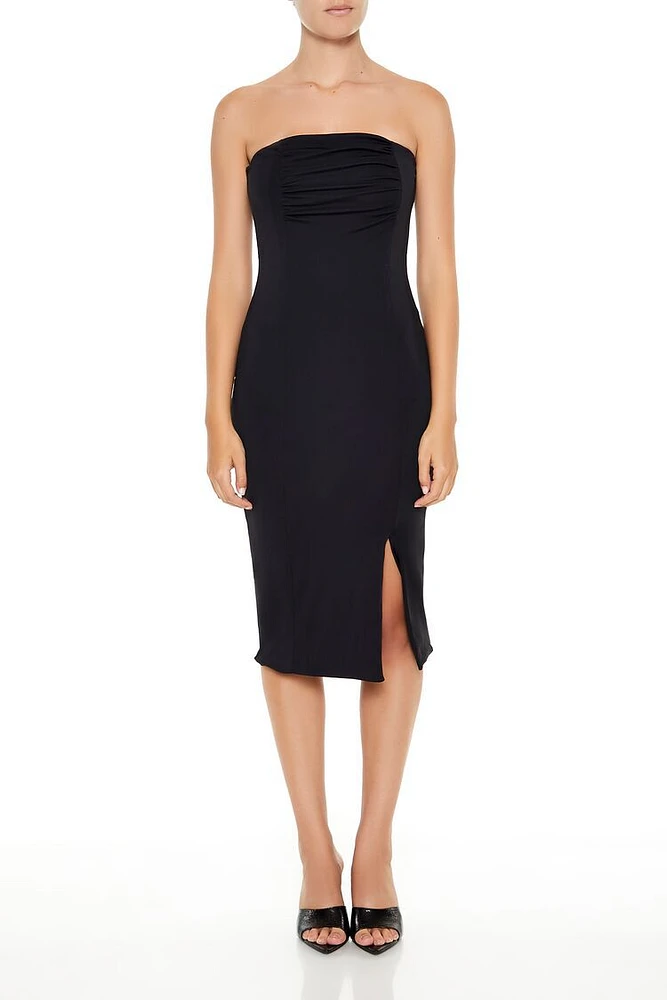 Bodycon Slit Tube Midi Dress