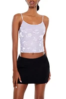 Floral Velvet Cropped Cami