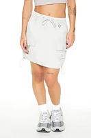 Toggle Drawstring Cargo Mini Skirt