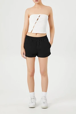 Cuffed Twill Pull-On Shorts