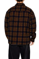 Ornate Plaid Button-Front Shirt