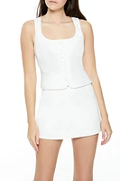 Square-Neck Vest & Skort Set