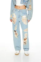 Destroyed Straight Jeans