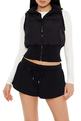 Cropped Zip-Up Vest