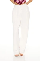 High-Rise Wide-Leg Trouser Pants