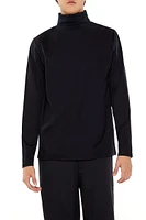 Supima-Blend Turtleneck Top