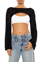 Netted Crochet Shrug Sweater