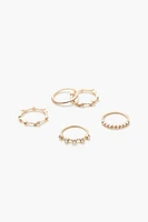 Thin Rhinestone Ring Set