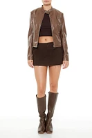 Faux Leather Moto Jacket