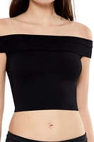 Seamless Off-the-Shoulder Crop Top