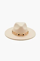 Faux Gem Chain-Trim Fedora