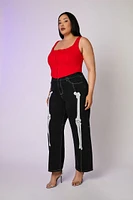 Skeleton 90s-Fit Wide-Leg Jeans