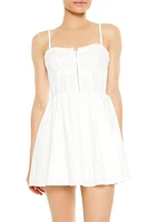 Eyelet Corset Cami Mini Dress