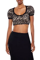 Scalloped Lace Crop Top