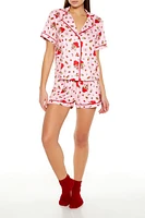 Strawberry Shortcake & My Melody Pajama Shirt Shorts Set