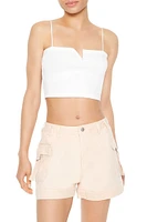 Twill High-Rise Cargo Shorts