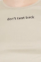 Dont Text Back Graphic Baby Tee