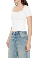 Sweater-Knit Crop Top