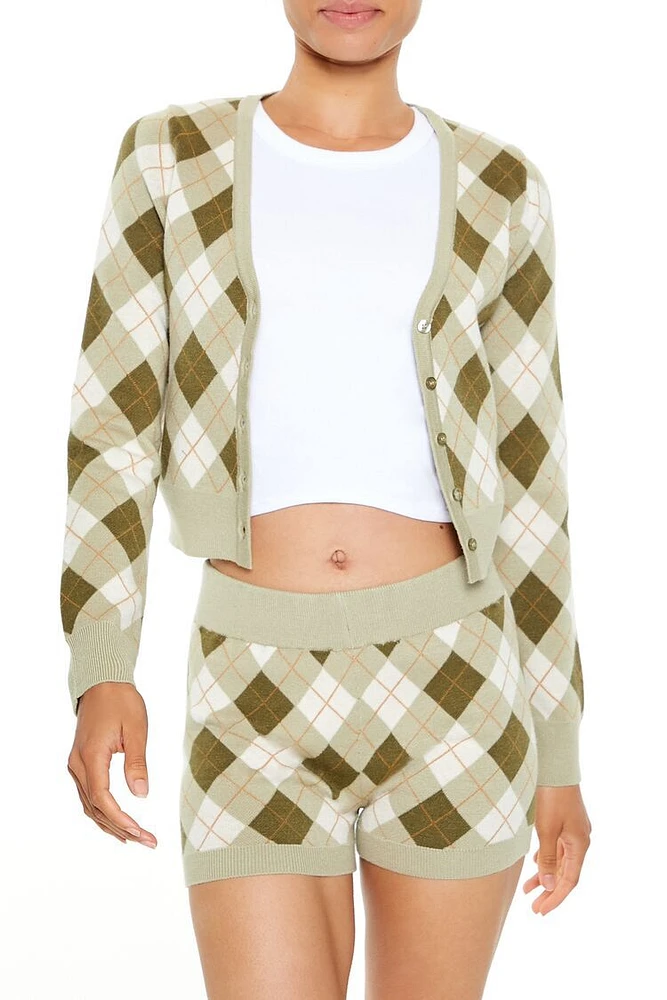 Argyle Cardigan Sweater