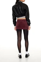 Velvet Mini Skirt