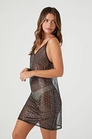 Sheer Rhinestone Lingerie Slip Dress