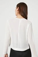 Chiffon Mesh Panel Top