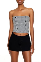 Glen Plaid Cropped Tube Top