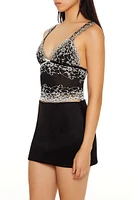 Lace Two-Tone Bow Cami