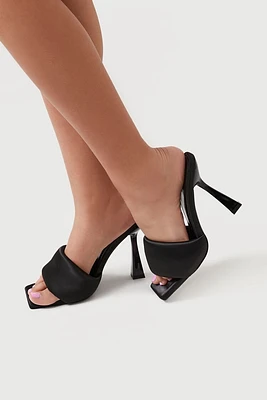 Slip-On Square-Toe Stiletto Heels