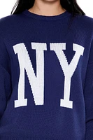 NY Graphic Drop-Sleeve Sweater