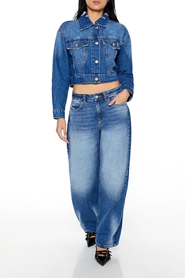 Barrel Mid-Rise Jeans