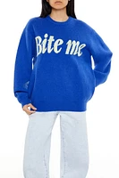 Bite Me Shark Graphic Sweater