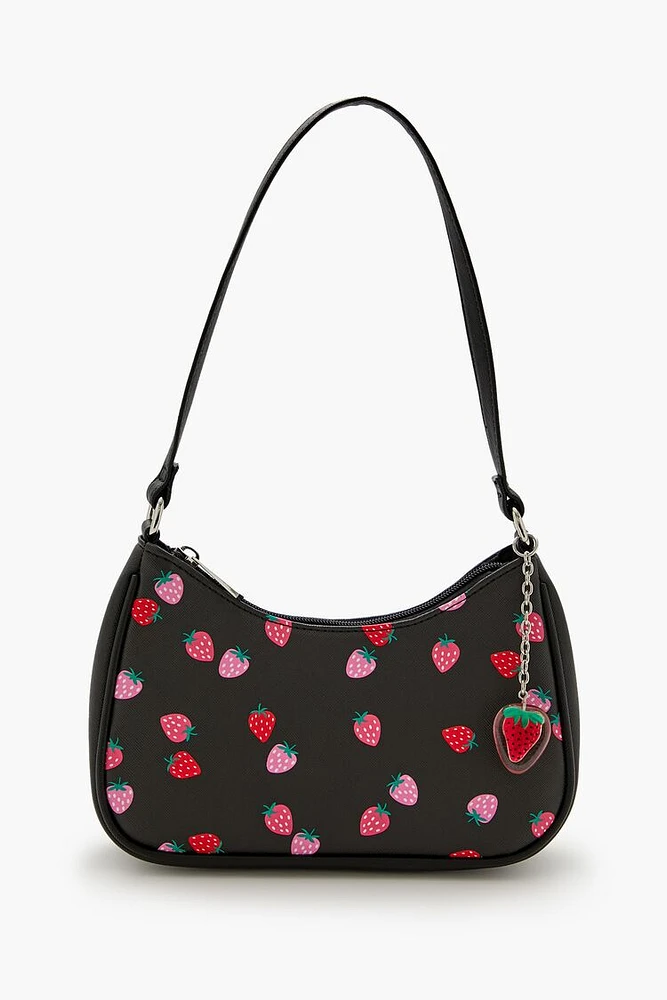 Strawberry Print Shoulder Bag