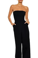 Lace-Up Strapless Jumpsuit