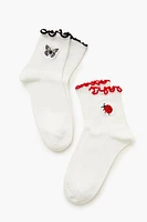 Butterfly & Ladybug Crew Sock Set - 2 pack