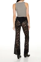 Sheer Lace Flare Pants