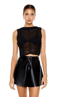 Sheer Mesh Crop Top