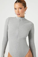 Zip-Up Funnel Neck Bodysuit