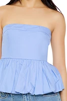 Bubble Peplum Crop Top