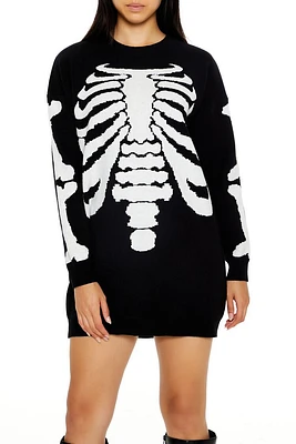 Skeleton Sweater Mini Dress