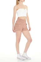 High-Rise Cargo Trouser Shorts