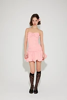 Betsey Johnson Bubble-Hem Mini Dress