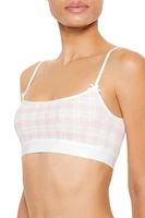 Seamless Plaid Bow Bralette