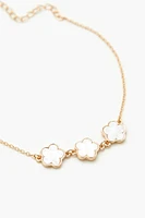 Faux Pearl Flower Anklet